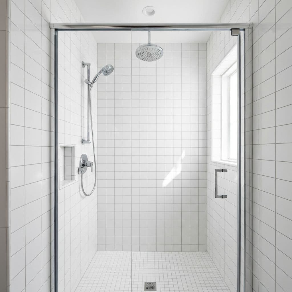 Minimal White Shower